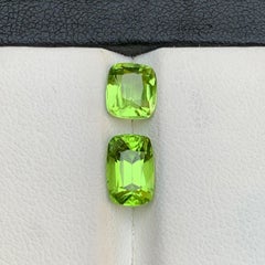 Vivid Green Natural Peridot 3.62 Carat Cushion Cut Loose Gemstone for Jewelry
