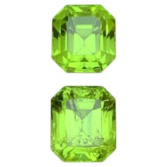 Greene & Greene Greene : péridot naturel vert vif 3.90 carat Octagon Cut Gemstones for Jewelry