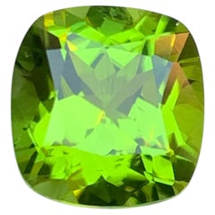 Pietra preziosa naturale di peridoto verde brillante, 4,74 carati, taglio a cuscino antico, sfusa, per anello