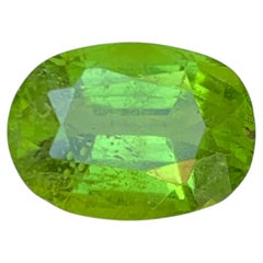 Vivid Green Natural Peridot 5.32 Carat Oval Cut Loose Gemstone for Ring-Pakistan