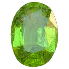 Vivid Green Natural Peridot 5.50 Carat Oval Cut Loose Gemstone for Ring, Jewelry