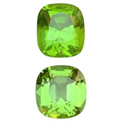 Vivid Green Natural Peridot 6.38 Karat Cushion Cut Lose Edelsteine für Schmuck
