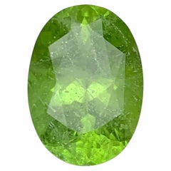 Pietra preziosa naturale di peridoto verde brillante, taglio ovale, 7 carati, sfusa, per anello — Gioielli