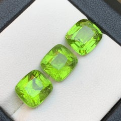 Vivid Green Natural Peridot Cushion Cut 10.67 Ct Loose Gemstone Parcel, Pakistan