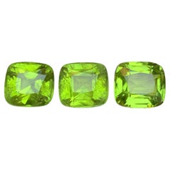 Vivid Green Natural Peridot Cushion Cut 10.67 Ct Loose Gemstone Parcel, Pakistan