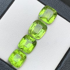 Vivid Green Natural Peridot Cushion Cut 10.87 Ct Loose Gemstone Parcel, Pakistan