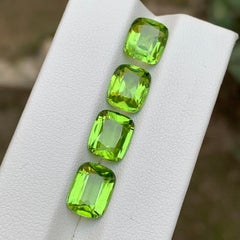 Vivid Green Natural Peridot Cushion Cut 11.12 Ct Loose Gemstone Parcel, Pakistan