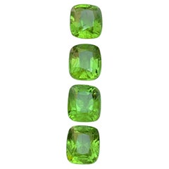 Vivid Green Natural Peridot Cushion Cut 12 Carat Loose Gemstone Parcel, Pakistan