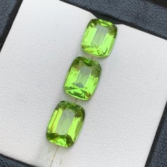 Vivid Green Natural Peridot Cushion Cut 6.14 Ct Loose Gemstone Parcel, Pakistan