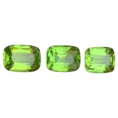 Vivid Green Natural Peridot Cushion Cut 6.14 Ct Loose Gemstone Parcel, Pakistan