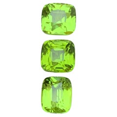 Vivid Green Natural Peridot Cushion Cut 6.61 Ct Loose Gemstone Parcel, Pakistan