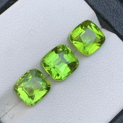 Vivid Green Natural Peridot Cushion Cut 6.90 Ct Loose Gemstone Parcel, Pakistan