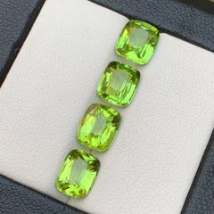 Lebendiges Grün Natürlicher Peridot Kissenschliff 7.17 Karat Loser Edelstein Paket, Pakistan
