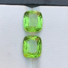 Peridoto naturale verde vivo con taglio a cuscino da 8.38 carati, gemme sciolte per gioielli