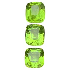 Vivid Green Natural Peridot Cushion Cut 8.43Ct Loose Gemstone Parcel for Jewelry