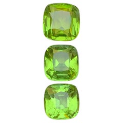 Vivid Green Natural Peridot Cushion Cut 9.12 Ct Loose Gemstone Parcel, Pakistan