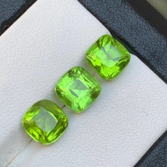 Vivid Green Natural Peridot Cushion Cut 9.25 Ct Loose Gemstone Parcel, Pakistan