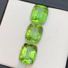 Vivid Green Natural Peridot Cushion Cut 9.73 Ct Loose Gemstone Parcel, Pakistan