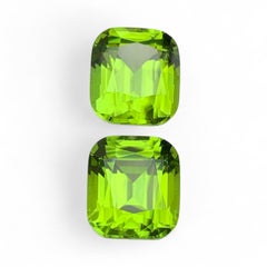 Vivid Green Natural Peridot Earrings Loose Gemstones Perfect Pair 8.80 Ct-Jewel