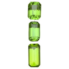 Vivid Green Natural Peridot Emerald Cut 6.26 Carat Loose Gemstones Parcel