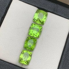 Vivid Green Natural Peridot Fancy Cushion Cut 8.41 Carat Loose Gemstones Parcel