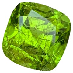 Vivid Green Natural Peridot Edelstein 3,70 Ct Quadrat Cushion Cut für Ring-Schmuck