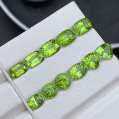 Vivid Green Natural Peridot Loose Gemstones Lot 19.30 Carat for Jewelry Making