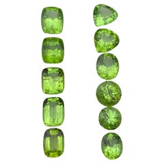 Vivid Green Natural Peridot Loose Gemstones Lot 19.30 Carat for Jewelry Making