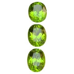 Vivid Green Natural Peridot Loose Gemstones Lot 9.05 Ct Oval Cut for Jewelry Set