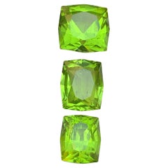 Vivid Green Natural Peridot Modified Cushion Cut 12.62 Ct Loose Gemstones Parcel