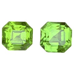 Lebendiges Grün Natürlicher Peridot Oktagon-Schliff 4.34 Karat Lose Edelsteine für Schmuck