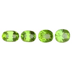 Vivid Green Natural Peridot Oval Cut 5.46 Carat Loose Gemstones Parcel, Pakistan