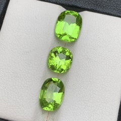 Vivid Green Natural Peridot Oval Cut 6.17 Carat Loose Gemstones Parcel, Pakistan