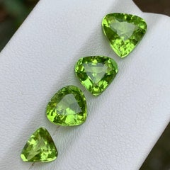 Vivid Green Natural Peridot Pear Cut 6.75 Carat Loose Gemstones Parcel, Pakistan