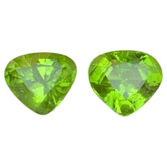 Vivid Green Natural Peridot Pear Cut 8.33 Carat Loose Gemstone Set, Pakistan