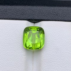 Vivid Green Natural Peridot Ring, Pendant Loose Gemstone 5.05 Ct Cushion Cut