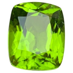 Vivid Green Natural Peridot Ring, Anhänger Lose Edelstein 7 Ct Fancy Cushion Cut