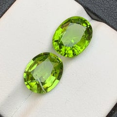 Vivid Green Natural Peridot Rings, Earrings Loose Gemstones 7.20Ct Oval Cushion