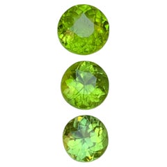Peridoto naturale verde vivo taglio rotondo Brilliante 7 Carati Gemme sciolte Parcel