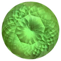 Vivid Green Natural Peridot Round Cut 14.54 Carat Loose Gemstone for Pendant
