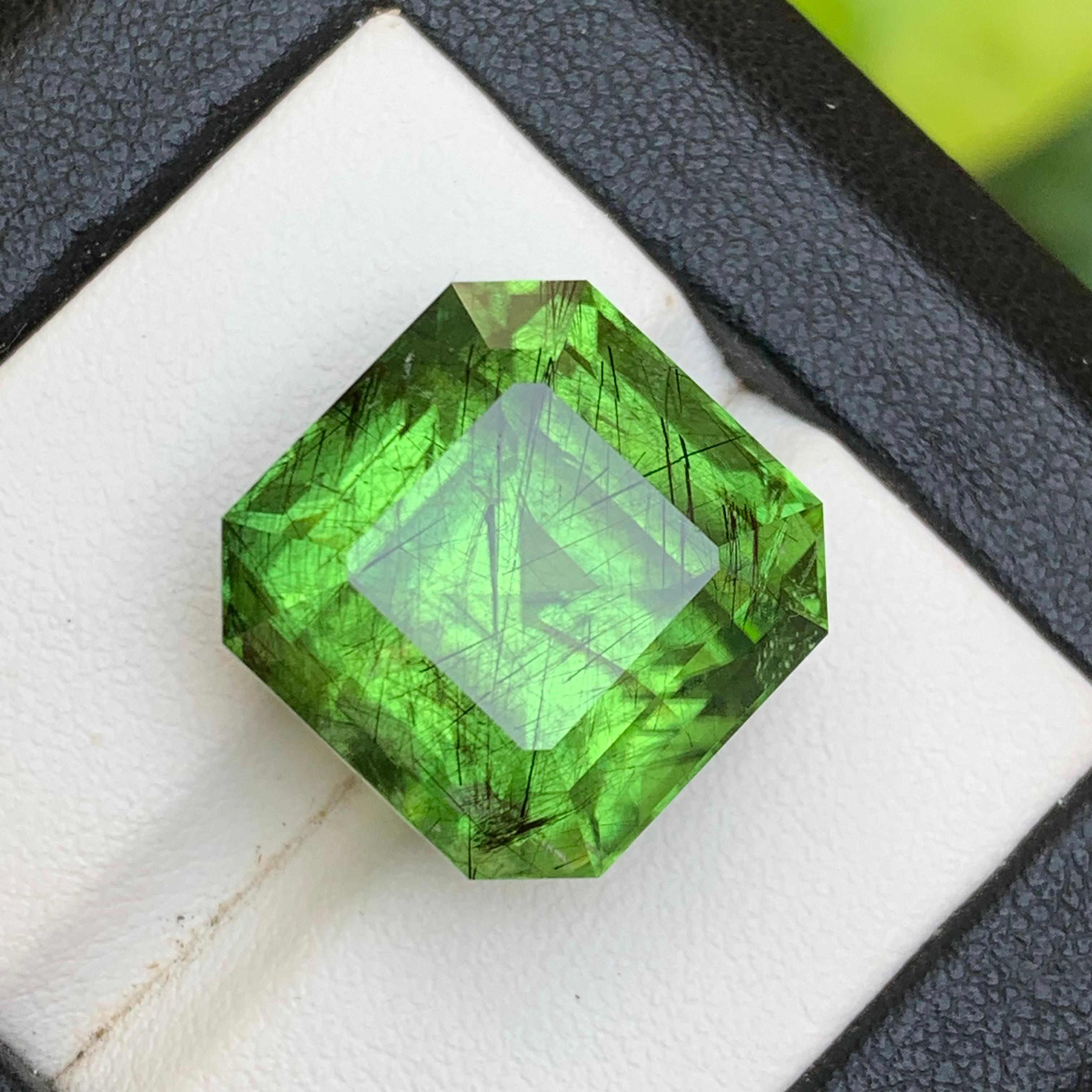 Vivid Green Natural Rutile Peridot Loose Gemstone for Ring, Earrings, Necklace Pendant, Bracelet or any other Jewelry Setting!!

💎 GEMSTONE TYPE: Peridot
⚖️ WEIGHT: 29.62 Carats
🪚 SHAPE & CUT: Square Emerald Cut
📏 SIZE (MM): 16.42 x 16.42 x