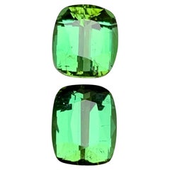 Conjunto de gemas de turmalina natural verde vivo de 5,35 qt talla cojín para joyería