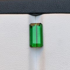 Vivid Green Natural Tourmaline Ring Loose Gemstone 2.65 Ct Emerald Cut-Jewelry