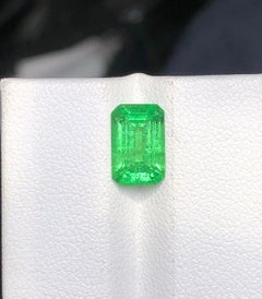 Vivid Green Natural Tsavorite 2.38 Carat Emerald Cut Loose Gemstone for Ring