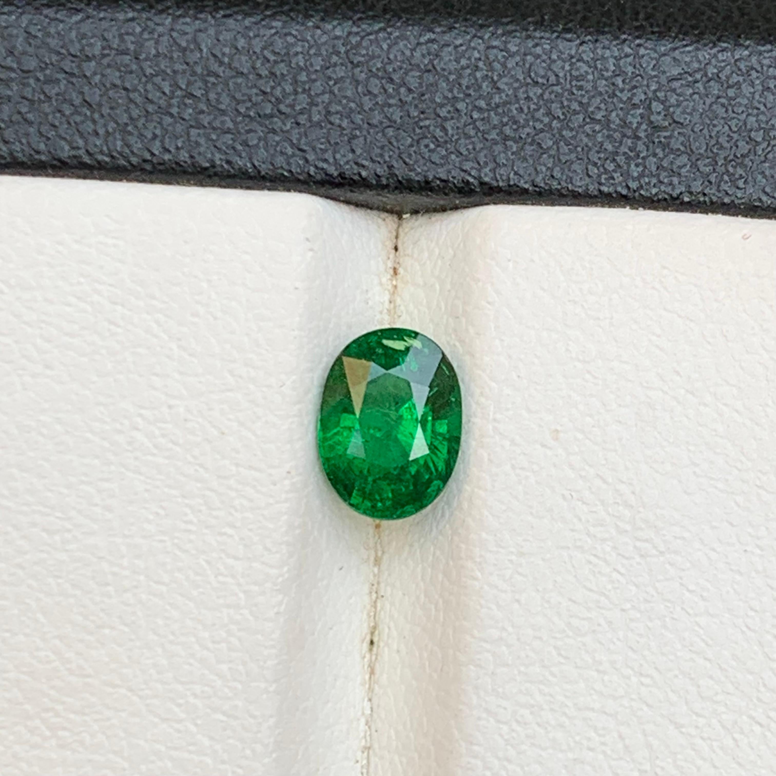 Lebendiges Grün Natürlicher Tsavorit Loser Edelstein 1.43 Ct Oval Schliff für Ring-Schmuck im Angebot 4