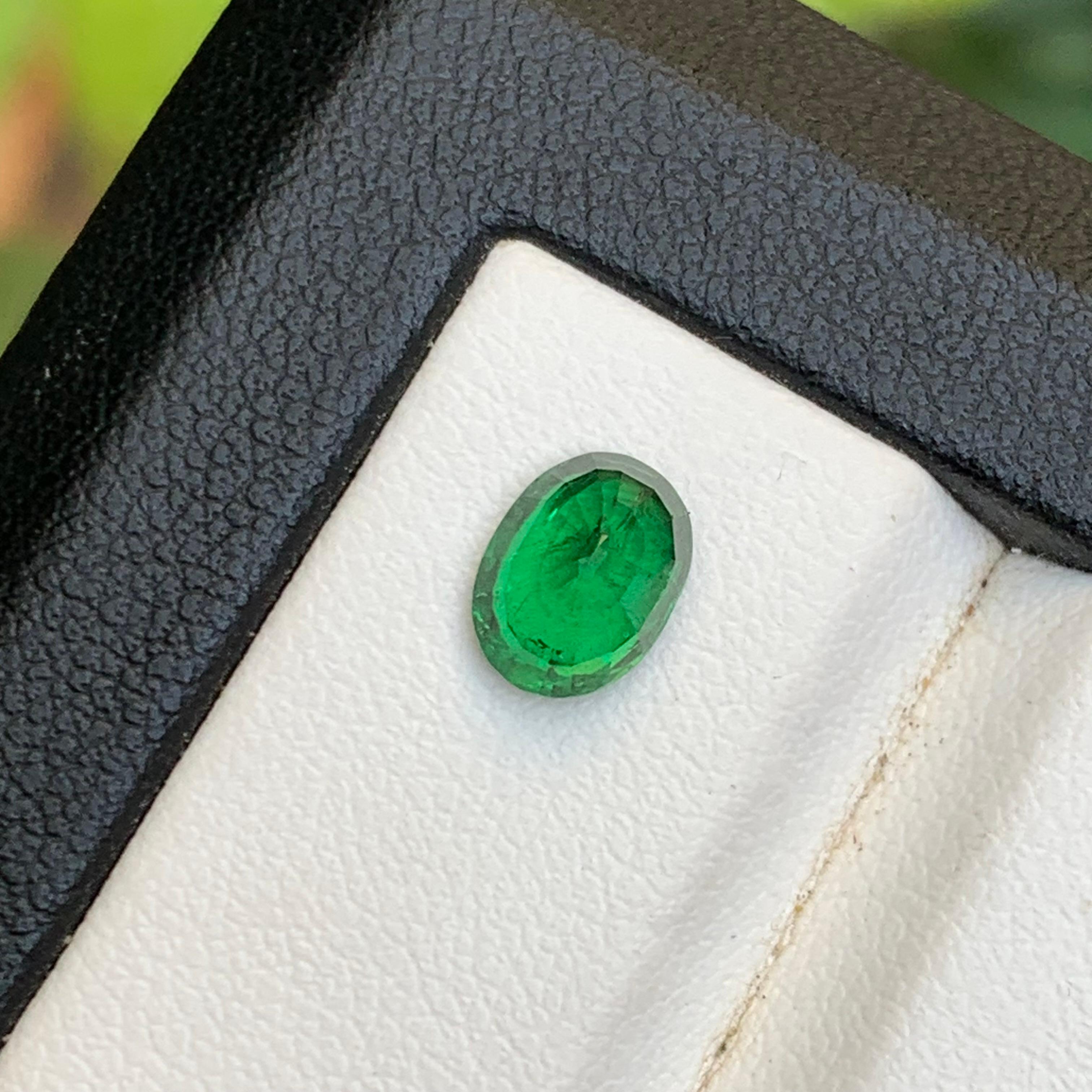 Lebendiges Grün Natürlicher Tsavorit Loser Edelstein 1.43 Ct Oval Schliff für Ring-Schmuck im Zustand „Neu“ im Angebot in Peshawar, PK
