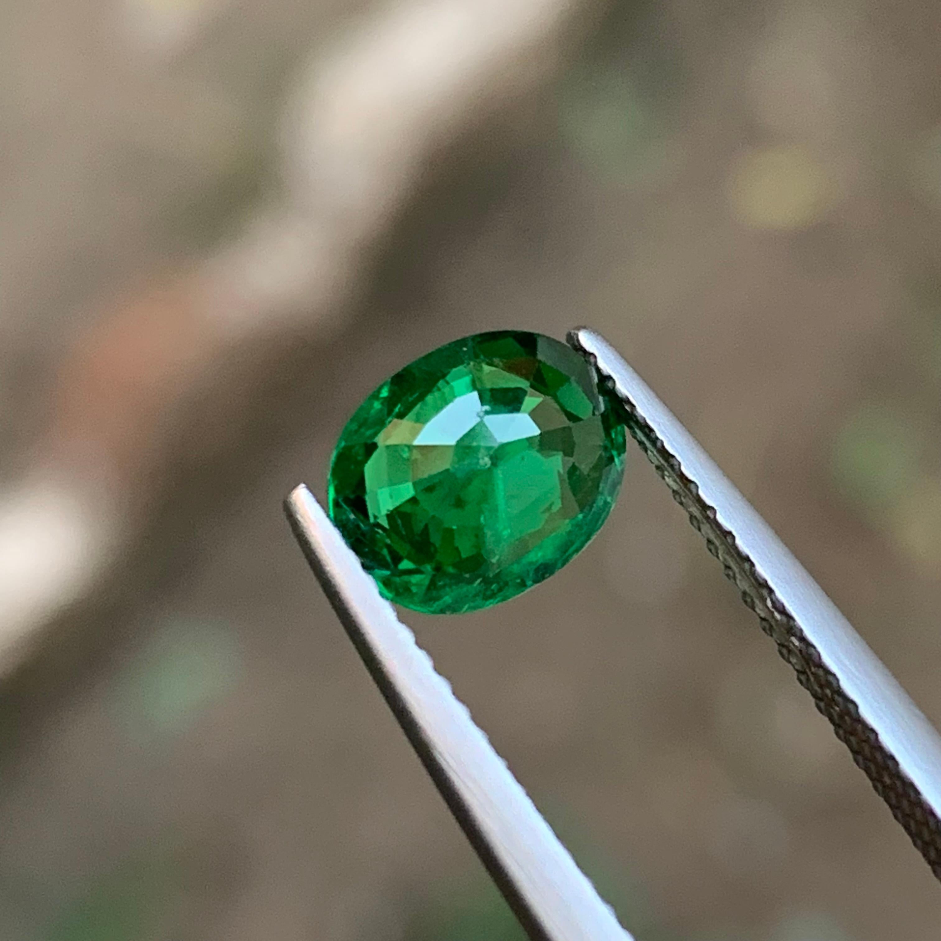 Lebendiges Grün Natürlicher Tsavorit Loser Edelstein 1.70 Ct Oval Schliff für Ring-Schmuck im Angebot 4
