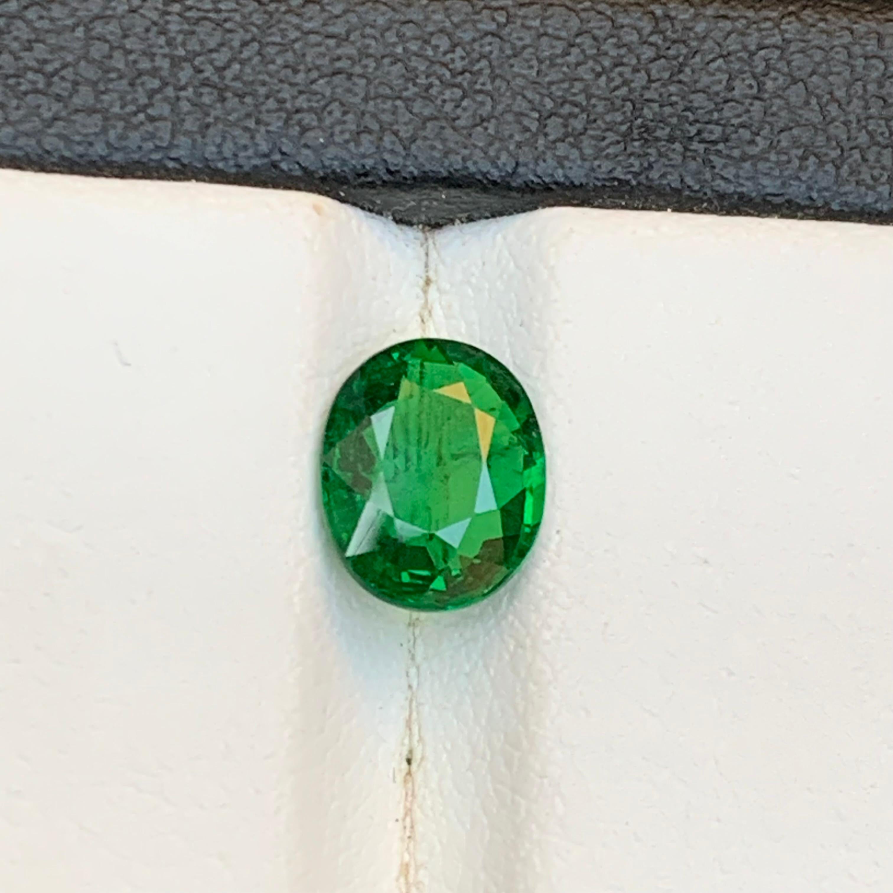 Lebendiges Grün Natürlicher Tsavorit Loser Edelstein 1.70 Ct Oval Schliff für Ring-Schmuck im Angebot 5