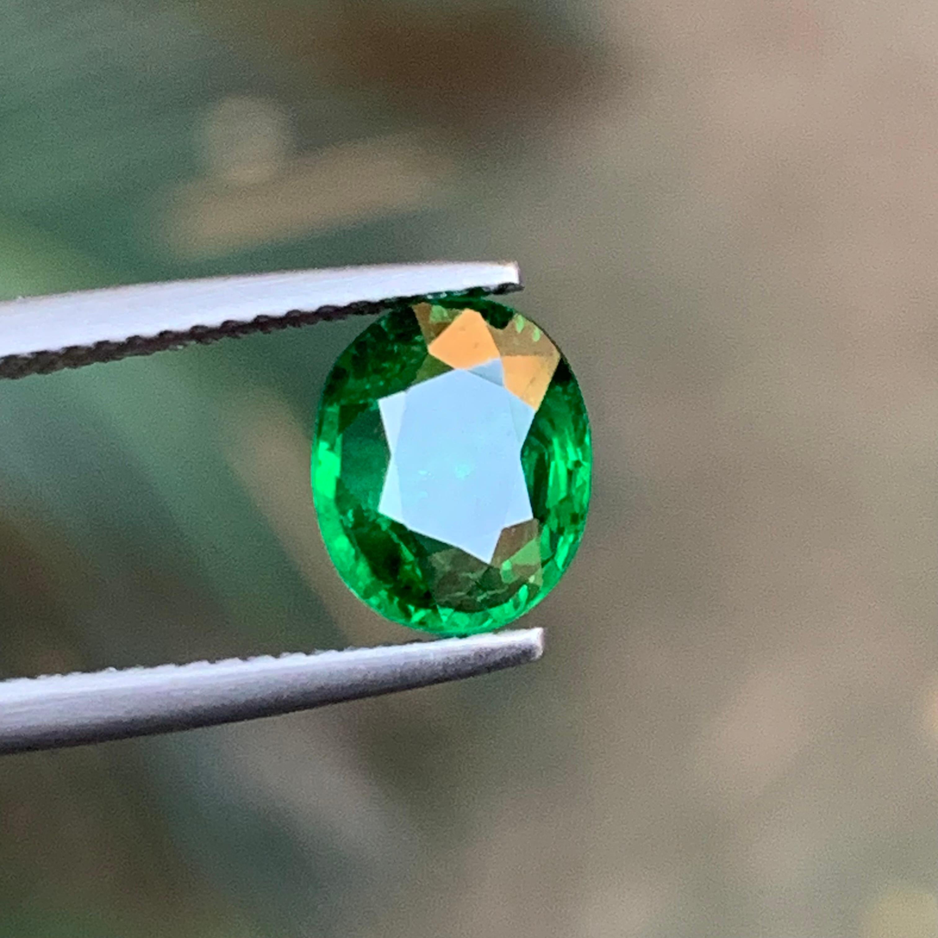 Lebendiges Grün Natürlicher Tsavorit Loser Edelstein 1.70 Ct Oval Schliff für Ring-Schmuck im Angebot 6