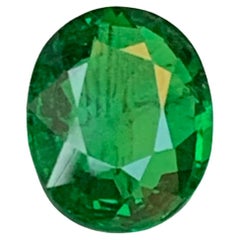 Vivid Green Natural Tsavorite Loose Gemstone 1.70 Ct Oval Cut for Ring-Jewelry